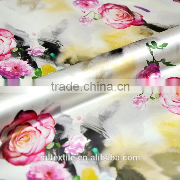 Pure Silk Fabric Printed Fabric Charmeuse Silk Satin Fabric 100% Silk Fabirc photo-4