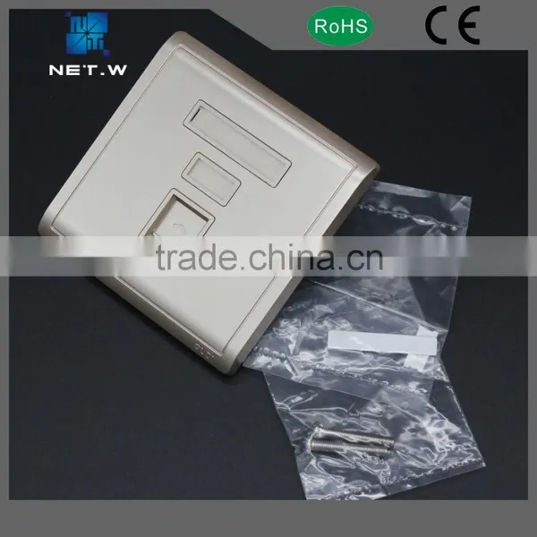 Funway Network 2 Port Rj45 Rj11 Faceplate photo-3