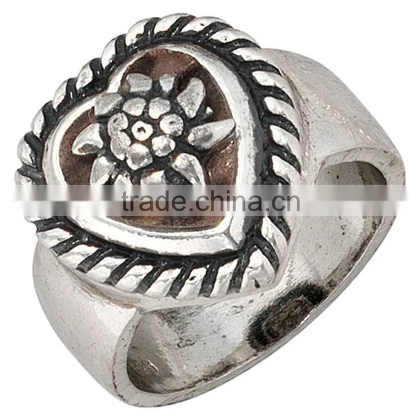 Trachten Style Damen-Ring Retro Vintage Edelweiss Ring
