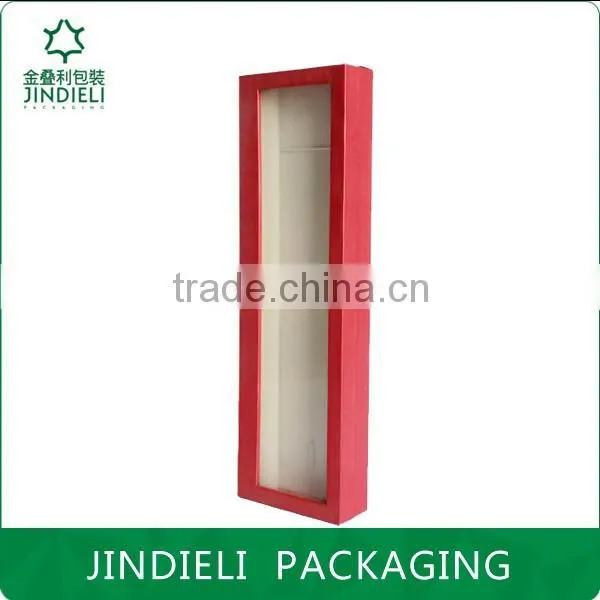 Red Paper Beauty Design Necklace Jewelry Box With Pvc Window photo-3