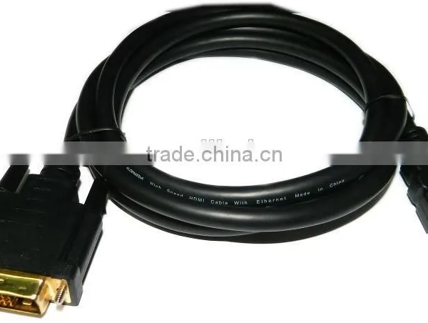 Gold HDMI to DVI Cable High Purity Oxygen Free Copper photo-2