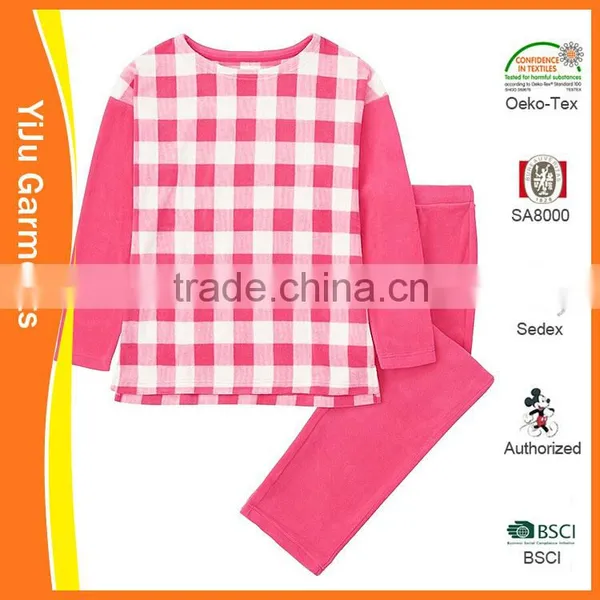 Hot Sale Young Girl Long T-shirt Sleepwear Long T-shirt Homewear Set