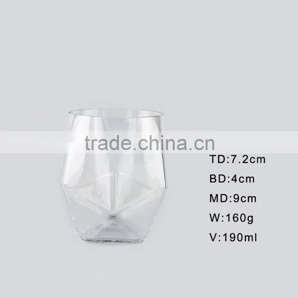 Diamond Shaped 2015 New Design Rock Shot Whisky Tumbler Glass photo-2