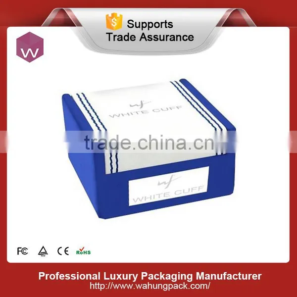Leather Material Logo Printing Custom Cufflink Boxes photo-4