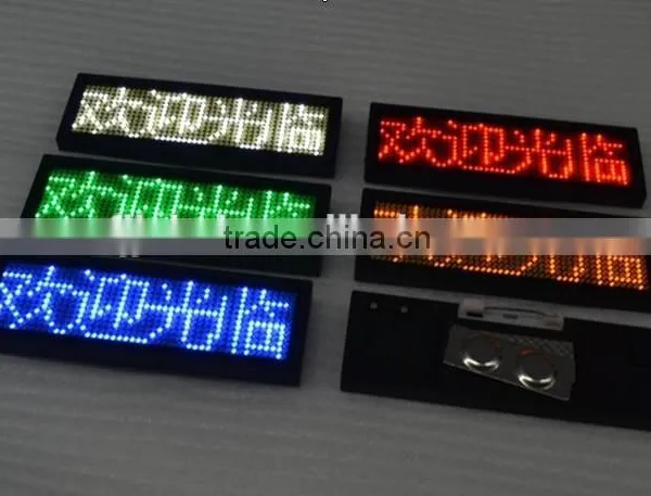 Programmable LED Badge, LED Sign Tag, LED Moving Badge