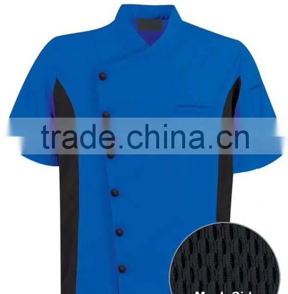 Basic Fit Short Sleeve Chef Coats Studs/ Poly/Cotton Twill Cook Uniform/Kitchen Clothes photo-4