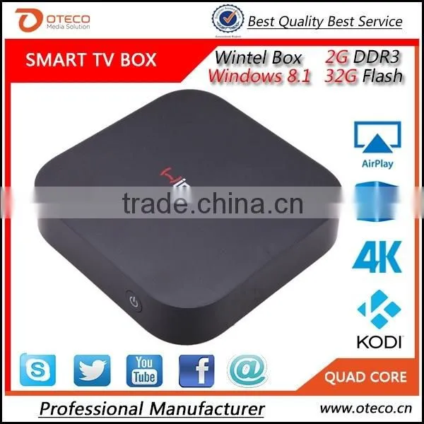 Wintel CX-W8 Mini PC Intel Atom Z3735F CPU Windows8.1 Smart Computer 2GB /32GB Intel TV Box Faster Than Smart tv Box