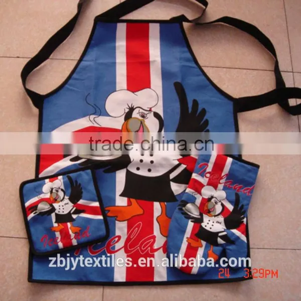 High Quality Promotional Apron Set /kitchen Apron /Customized Cooking Apron With Oven Glove-17 photo-6