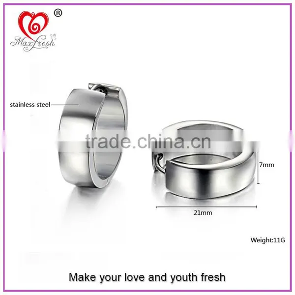 New Arrival 316L Titanium Steel Earring Jewelrys Simple Design Jewelry Silver Hoop Earring With Different Size Stainless Steel photo-3