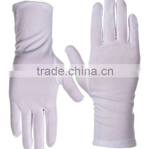 100% Cotton Interlock Gloves With Knitted Wrist