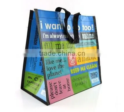 Custom Printed PP Woven Laminated Shopping Bag