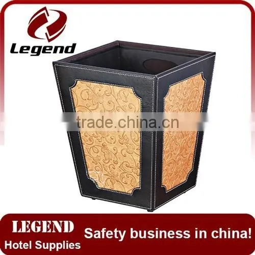 Hotel Amenity Leatherette Wooden Rubbish Bin,garbage Can photo-4