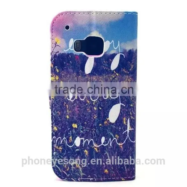 PU Printed Back Cell Phone Case For HTC M9 photo-2