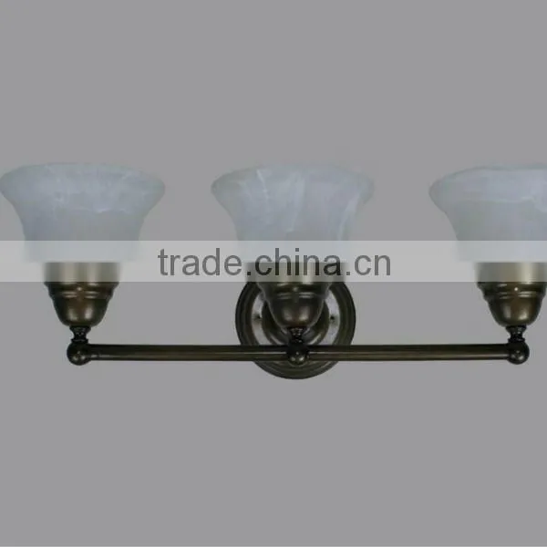 Contemporary 3 Light Iron Wall Lamp/wall Sconces With Glass Shade and UL