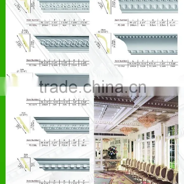 High Quality Good Price Beautiful New Modern Decorative PU Cornice Moulding photo-5