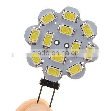 G4 6W 12x5630 SMD 500-560LM 6000-6500K Natural White Light Lotus Shaped LED Spot Bulb (12V) photo-3