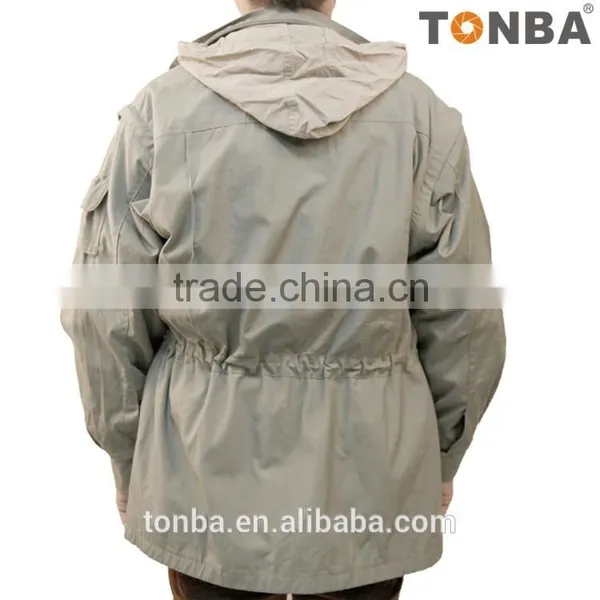 New Design Cotton Photography Camera Vest for Hiking and Trekking Hooded Vest Jacket -Black ,Light Grey photo-3