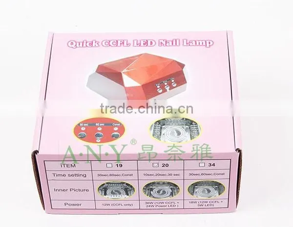 18W Nail Dryer (12WCCFL+6W Powerful LED )CCFL LED Nail Lamp Magnifying Lamp For Nail Art Led Nail Gel Polish Dryer photo-6