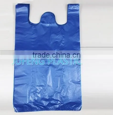 White/blue/pink/green /yellow/purple/red Vest Handle Plastic Bags