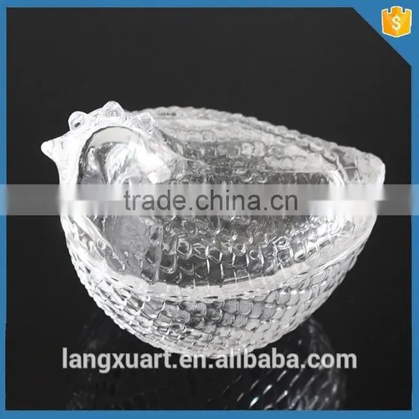 Crystal Bling Hen Glass Sugar Jar With Lid photo-2