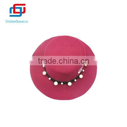 Fashion Wine Red Felt Top Hat photo-2