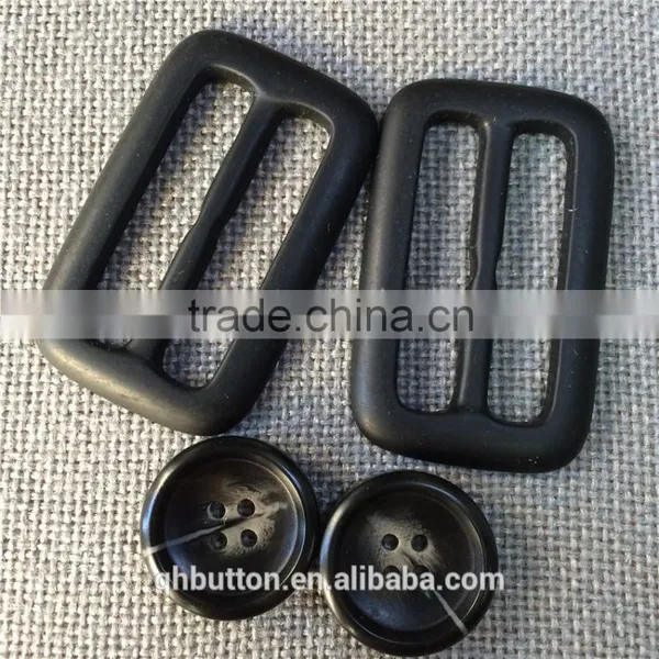 CAFE COLOR 4-HOLES RESIN FASTENER BUFFLO BUTTON FOR GARMENT photo-3