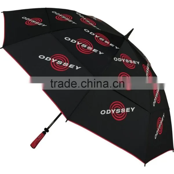 High Quality Pongee Logo Branding Windproof Golf Umbrella photo-5