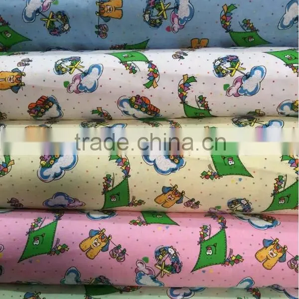 Cotton Flannel Fabric Kids Cartoon Printed photo-2