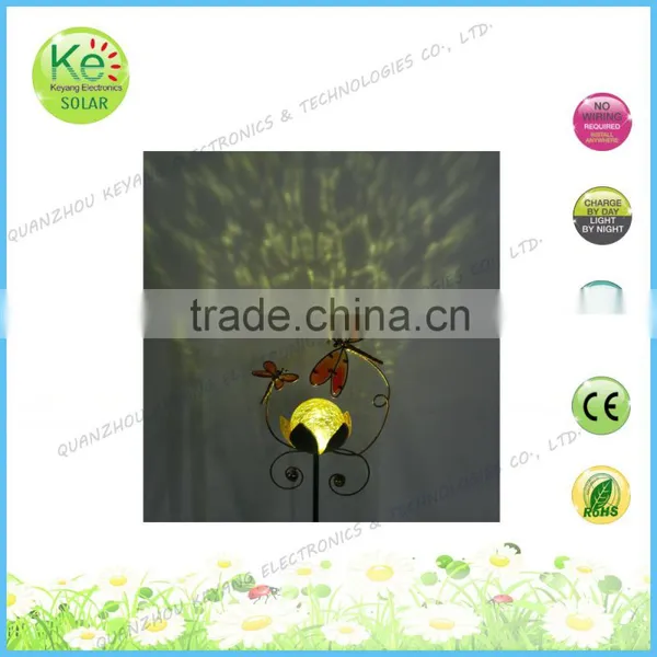 Butterfly With Glass Ball Gardeners Eden Solar Powered Light photo-2