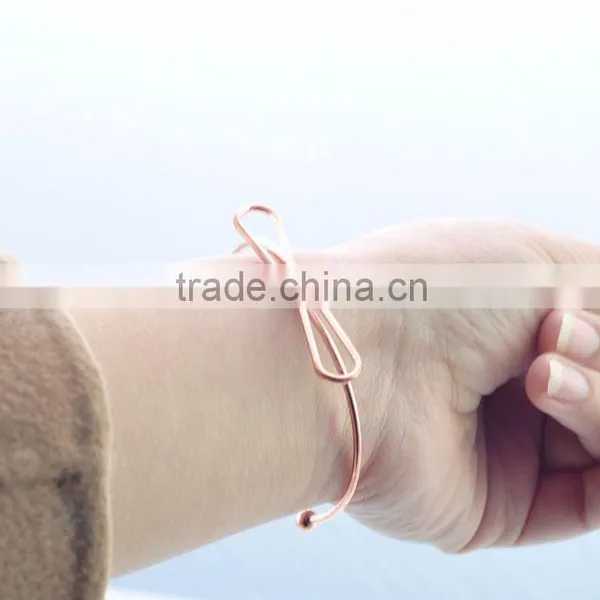 >>>New Design Fashion Gold Silver Plated Trendy Knot Accessories Alloy Bands Wholesale Jewelry Women Bracelets&Bangles/ photo-3