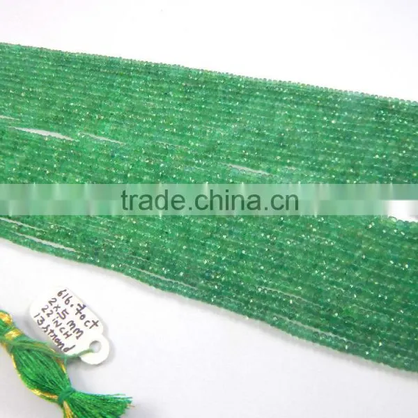 Beautiful Multi Strand Topa Quality Emerald Beads Neacklacer Antique Look 13 Strand Necklace photo-5