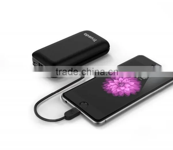 Mfi Certified Manufacturers for Portable Power Bank and Travel Charger With Built-in MFi Cable (Black)
