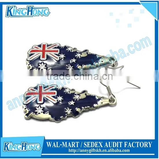 Fashion Enamel Metal Earring With National Flag Designs photo-3