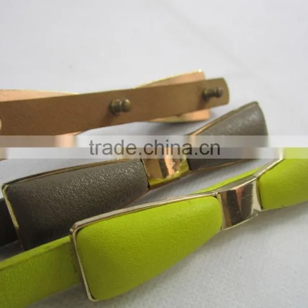 1cm Width With Nice Bowknot Design Ornament Women Belt photo-4