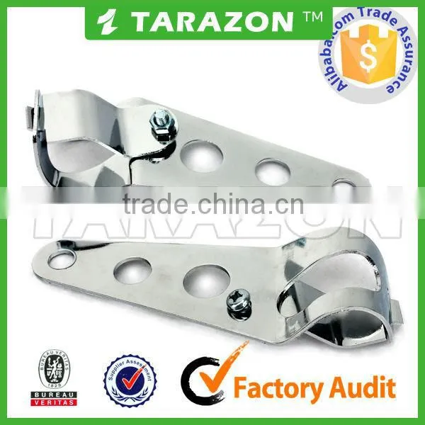 Motorcycle Custom Cafe Racer Bobber Chrome Headlight Brackets For 35-43mm Forks photo-2