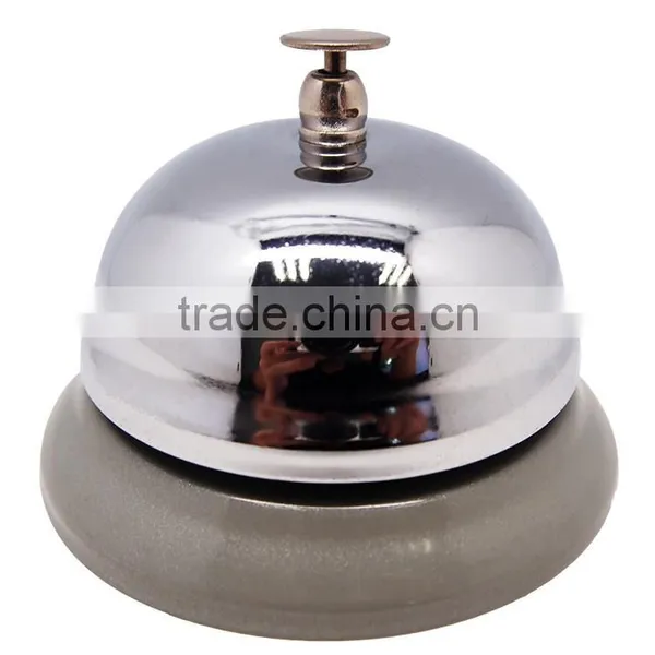 Reception Bell on Table in Silver or Gold Cover and Colorful Painted Base With Logo photo-2