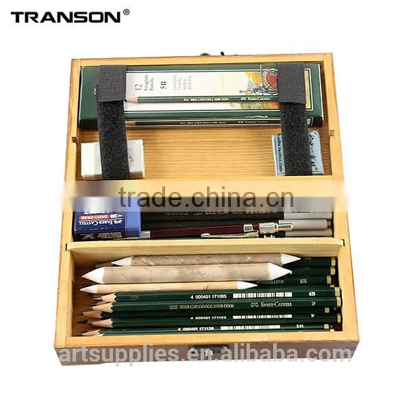 Vintage Wooden Box Artistical Multifunction Pencil Box Jewelry Case for Gift photo-4