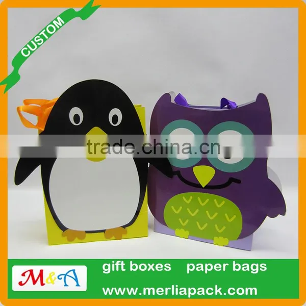 2016 Wholesale Luxury Gift Bags Merry Christmas Personalised Name Art Paper Owl Bags photo-4