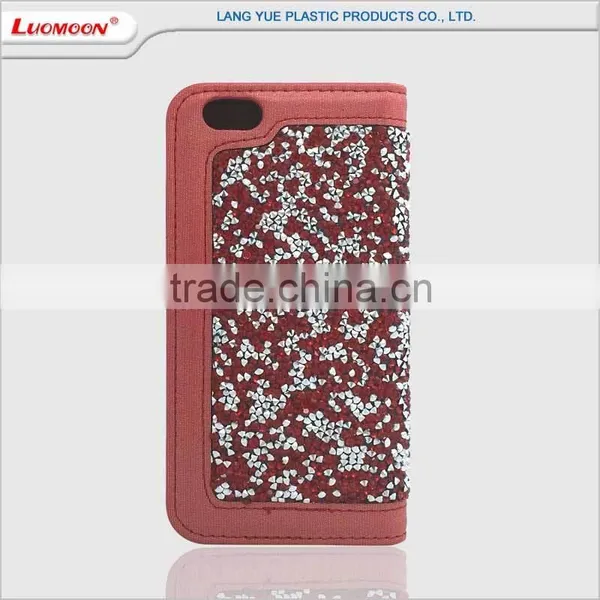 2016 Most Popular Diamond pu Leather Cover Case With Card Slot for Huawei y6 p8 Lite p9 photo-3