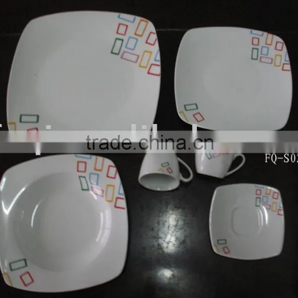 Elegance Fine Porcelain New Design Square Dinner Sets Pakistan Ceramic Dinner Set