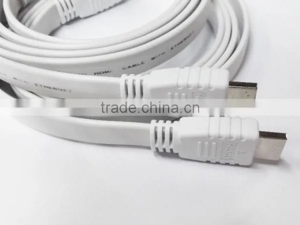 White Flat HDMI Cable With Nickel Plated 1M photo-6