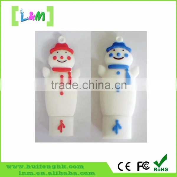 Funny Snow Man for Christmas Gifts Small and Cute Usb Flash Drives With Pvc Material Selling at Bolltom Price photo-2