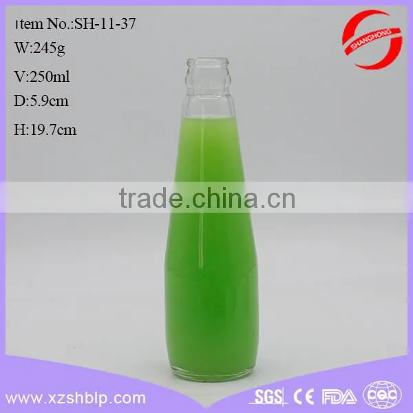 2016 New Style Soft Drink Wide Mouth Glass Beverage Bottle With Metal Lids photo-5