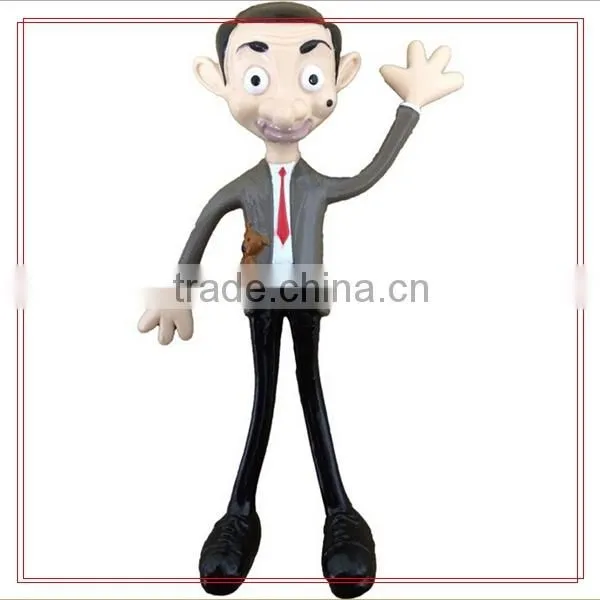 Custom Wholesale Mr. Bean Model Figure Bendable Toys Figure With Typical Expression/OEM Famous Human Model Bendable Figure