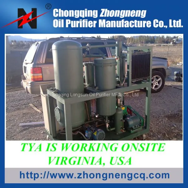 Used Hydraulic Oil Filtration and Dehydration System, Gear Oil Purifying Machine
