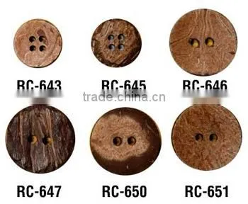 Coconut button for garment fashion hot sale handmade manufacturer india