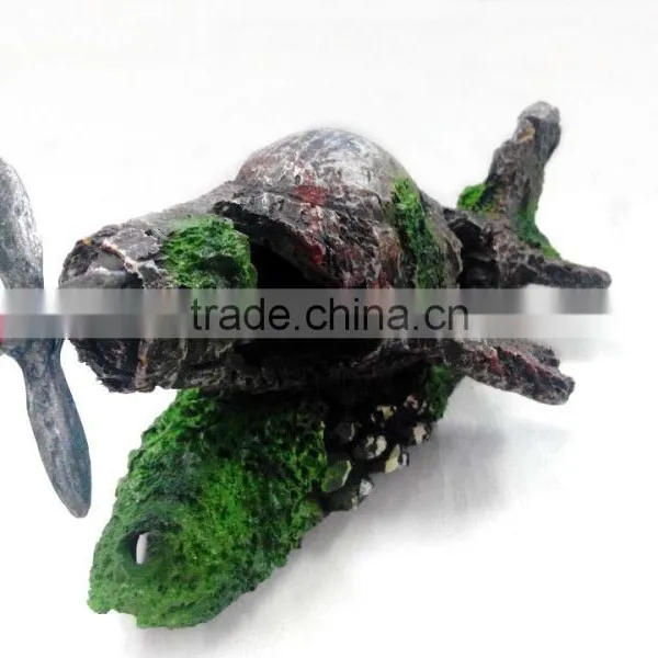 Wholesale Resin Aquarium Decorations Ornaments Seabed Aircraft Plane for Aquarium&fish Tank photo-6