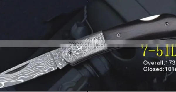 9.0" Damascus Folding Knife/Custom Handmade Damascus Folding Pocket Knife/Damascus Liner Lock photo-2