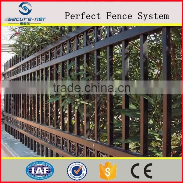 Cheap Wrought Iron Spear Top Steel Security Fence photo-4