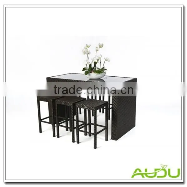Bar Dining Table,6 Pcs Stools Bar Used Weave Dining Table photo-2
